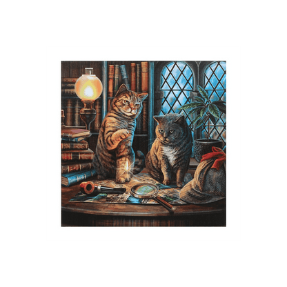 Purrlock Holmes Light Up Canvas Plaque by Lisa Parker - DuvetDay.co.uk