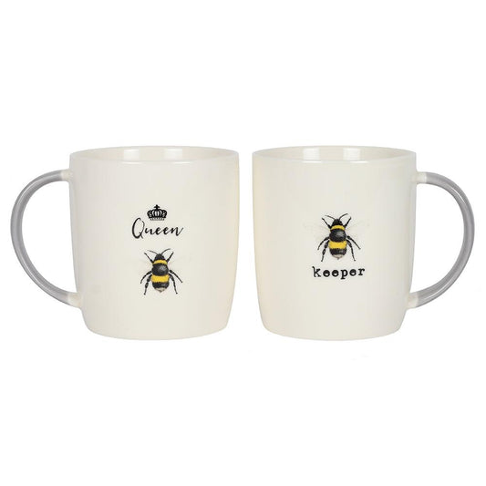 Queen Bee and Bee Keeper Mug Set - DuvetDay.co.uk
