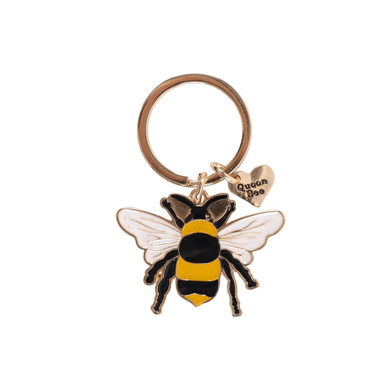 Queen Bee Enamel Keyring - DuvetDay.co.uk