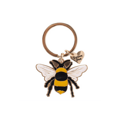 Queen Bee Enamel Keyring - DuvetDay.co.uk