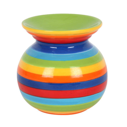 Rainbow Stripe Oil Burner - DuvetDay.co.uk