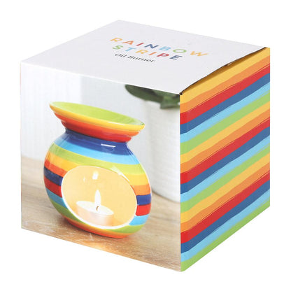 Rainbow Stripe Oil Burner - DuvetDay.co.uk