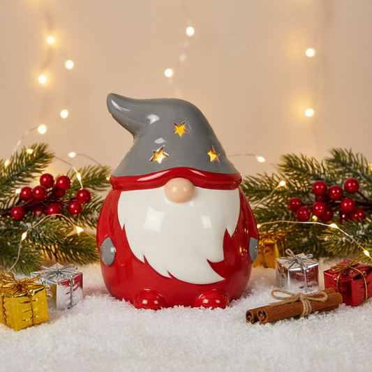 Red and Grey Gonk Tealight Holder