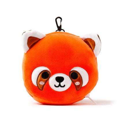 Red Panda Relaxeazzz Plush Round Travel Pillow & Eye Mask Set - DuvetDay.co.uk