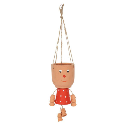 Red Pot Man Hanging Terracotta Planter - DuvetDay.co.uk