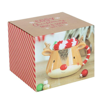 Reindeer Mug and Socks Set - DuvetDay.co.uk