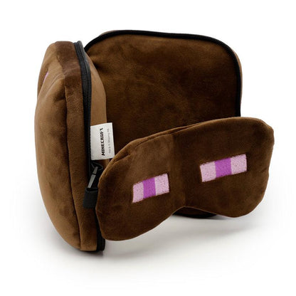 Relaxeazzz Minecraft Enderman Shaped Plush Travel Pillow & Eye Mask - DuvetDay.co.uk