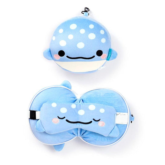 Relaxeazzz Travel Pillow & Eye Mask - Aoi the Whale Shark - DuvetDay.co.uk
