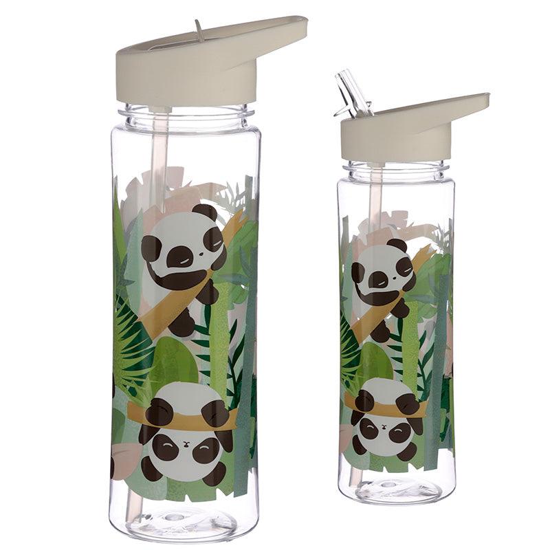 Reusable Pandarama Panda 550ml Water Bottle with Flip Straw - DuvetDay.co.uk