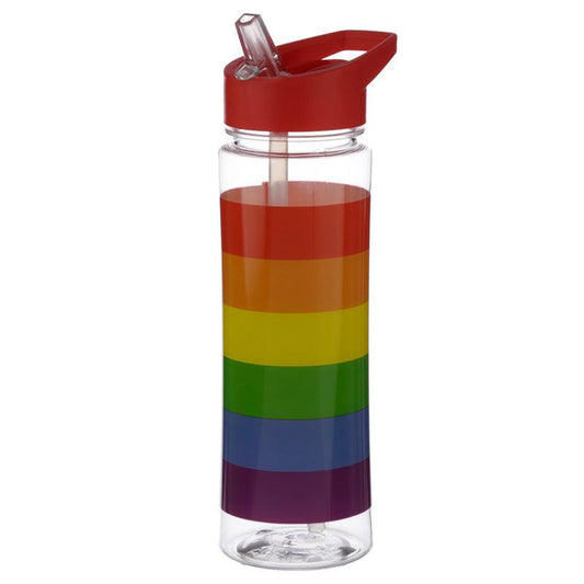 Reusable Somewhere Rainbow 550ml Water Bottle with Flip Straw - DuvetDay.co.uk
