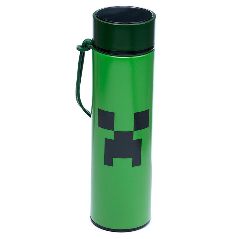 Reusable Stainless Steel Hot & Cold Insulated Drinks Bottle Digital Thermometer - Minecraft Creeper