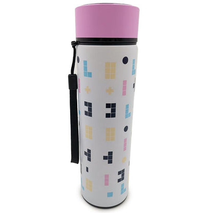 Reusable Stainless Steel Hot & Cold Insulated Drinks Bottle Digital Thermometer - Pusheen the Cat Gaming - DuvetDay.co.uk
