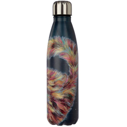 Reusable Stainless Steel Insulated Drinks Bottle 500ml - Kim Haskins Rainbow Cat - DuvetDay.co.uk