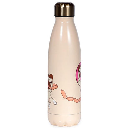 Reusable Stainless Steel Insulated Drinks Bottle 500ml - Mopps Pug - DuvetDay.co.uk