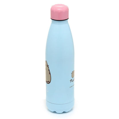 Reusable Stainless Steel Insulated Drinks Bottle 500ml - Pusheen the Cat Foodie - DuvetDay.co.uk