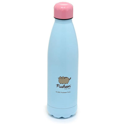 Reusable Stainless Steel Insulated Drinks Bottle 500ml - Pusheen the Cat Foodie - DuvetDay.co.uk