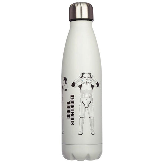 Reusable Stainless Steel Insulated Drinks Bottle 500ml - The Original Stormtrooper White - DuvetDay.co.uk