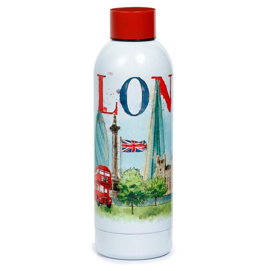 Reusable Stainless Steel Insulated Drinks Bottle 530ml - London Tour