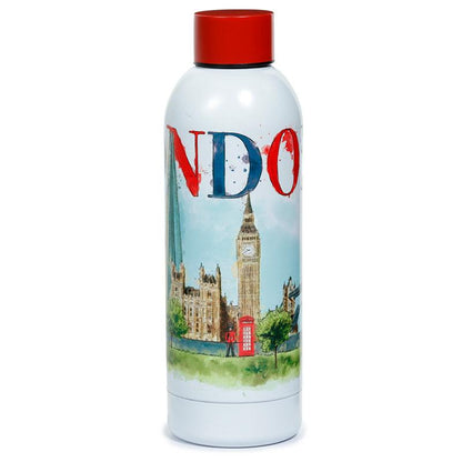 Reusable Stainless Steel Insulated Drinks Bottle 530ml - London Tour - DuvetDay.co.uk