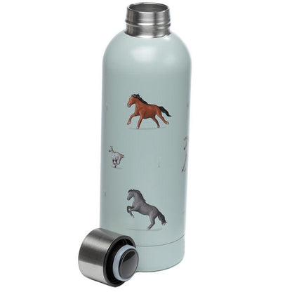 Reusable Stainless Steel Insulated Drinks Bottle 530ml - Willow Farm Horses - DuvetDay.co.uk