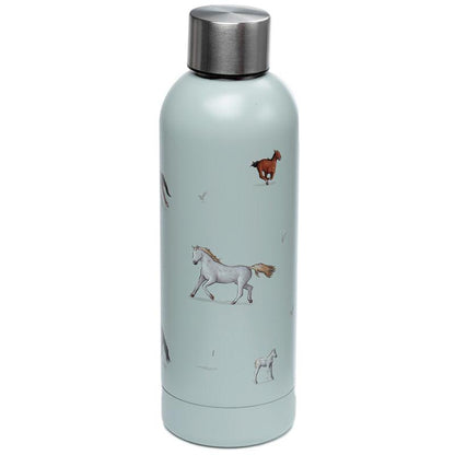 Reusable Stainless Steel Insulated Drinks Bottle 530ml - Willow Farm Horses - DuvetDay.co.uk