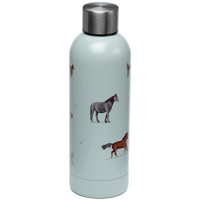 Reusable Stainless Steel Insulated Drinks Bottle 530ml - Willow Farm Horses - DuvetDay.co.uk