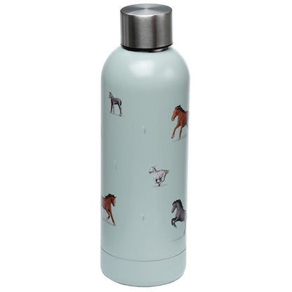 Reusable Stainless Steel Insulated Drinks Bottle 530ml - Willow Farm Horses - DuvetDay.co.uk