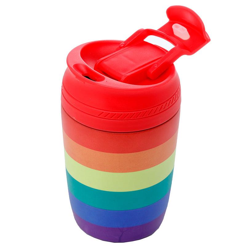 Reusable Stainless Steel Insulated Food & Drinks Cup 380ml - Somewhere Rainbow - DuvetDay.co.uk