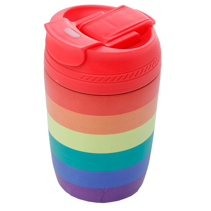 Reusable Stainless Steel Insulated Food & Drinks Cup 380ml - Somewhere Rainbow - DuvetDay.co.uk