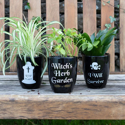 RIP Plant Gothic Plant Pot - DuvetDay.co.uk