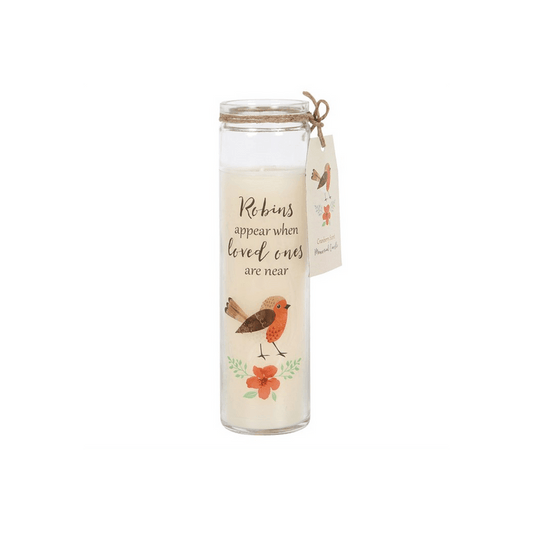 Robins Appear Cranberry Tube Candle - DuvetDay.co.uk