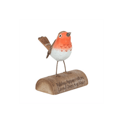 Robins Appear Resin Ornament - DuvetDay.co.uk