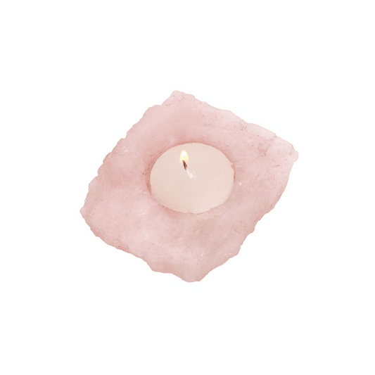 Rose Quartz Tealight Candle Holder - DuvetDay.co.uk