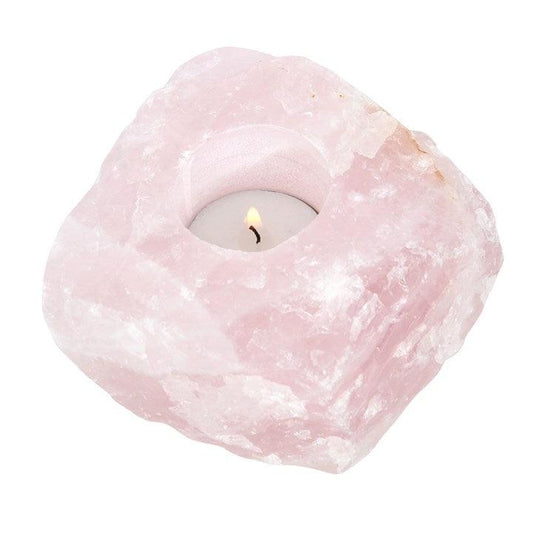 Rose Quartz Tealight Holder - DuvetDay.co.uk