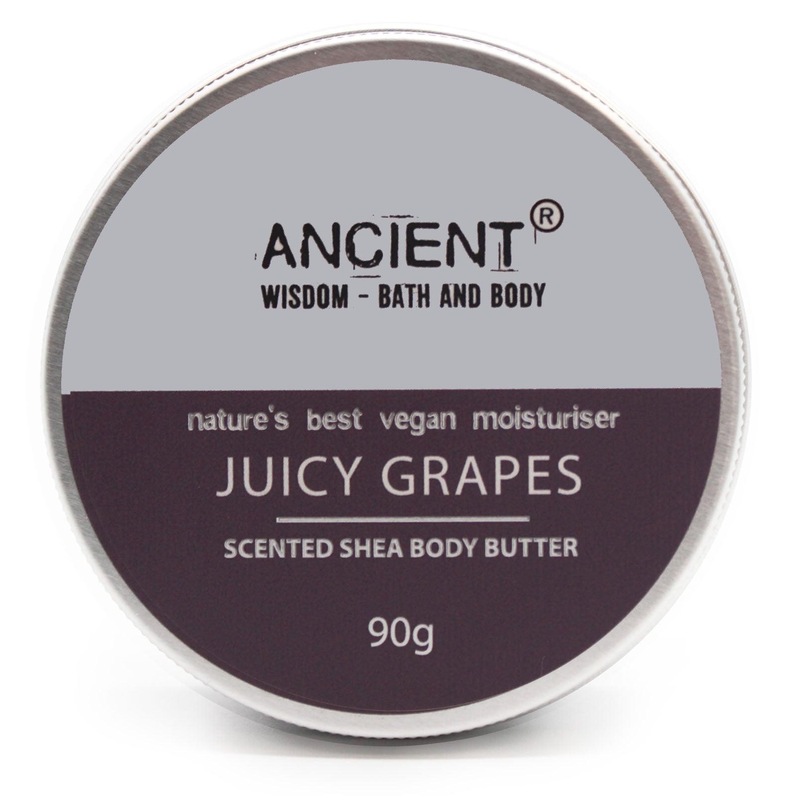 Scented Shea Body Butter 90g - Juicy Grapes - DuvetDay.co.uk