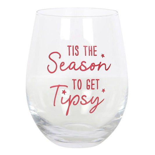 Season to Get Tipsy Stemless Glass - DuvetDay.co.uk