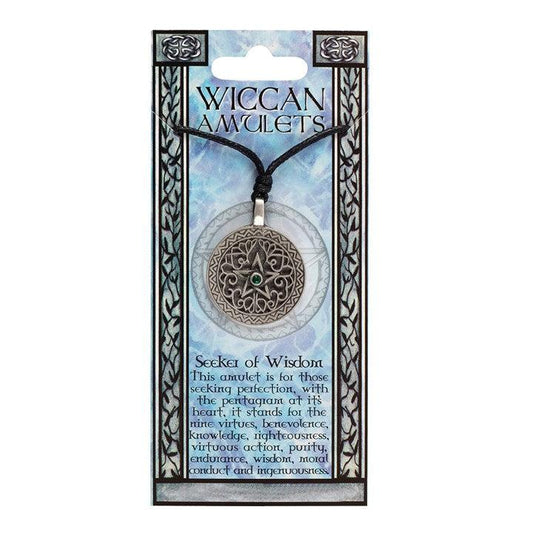 Seeker of Wisdom Wiccan Amulet Necklace - DuvetDay.co.uk