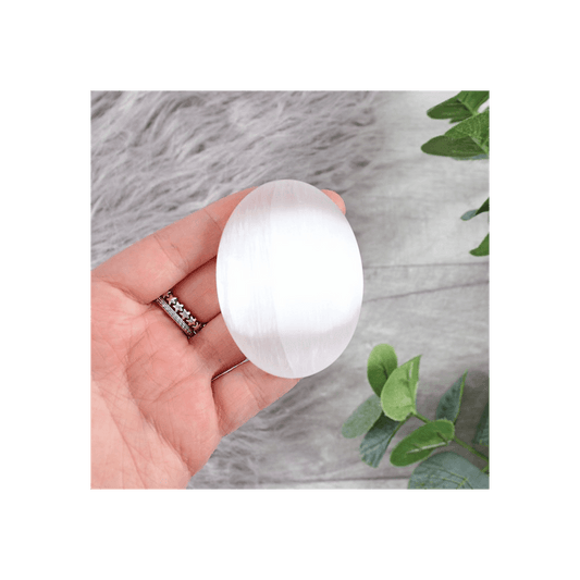 Selenite Palm Stone - DuvetDay.co.uk