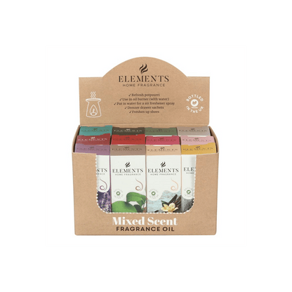 Set of 12 Elements Mixed Variety Fragrance Oils - DuvetDay.co.uk