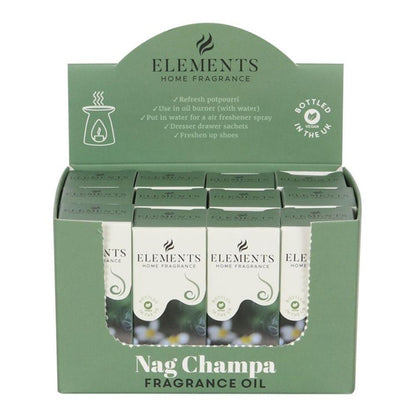Set of 12 Elements Nag Champa Fragrance Oils - DuvetDay.co.uk