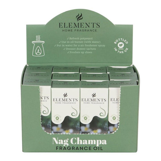 Set of 12 Elements Nag Champa Fragrance Oils - DuvetDay.co.uk