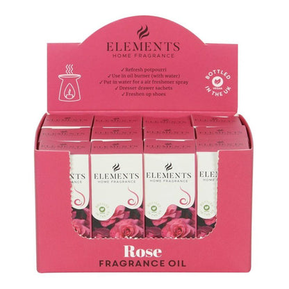 Set of 12 Elements Rose Fragrance Oils - DuvetDay.co.uk