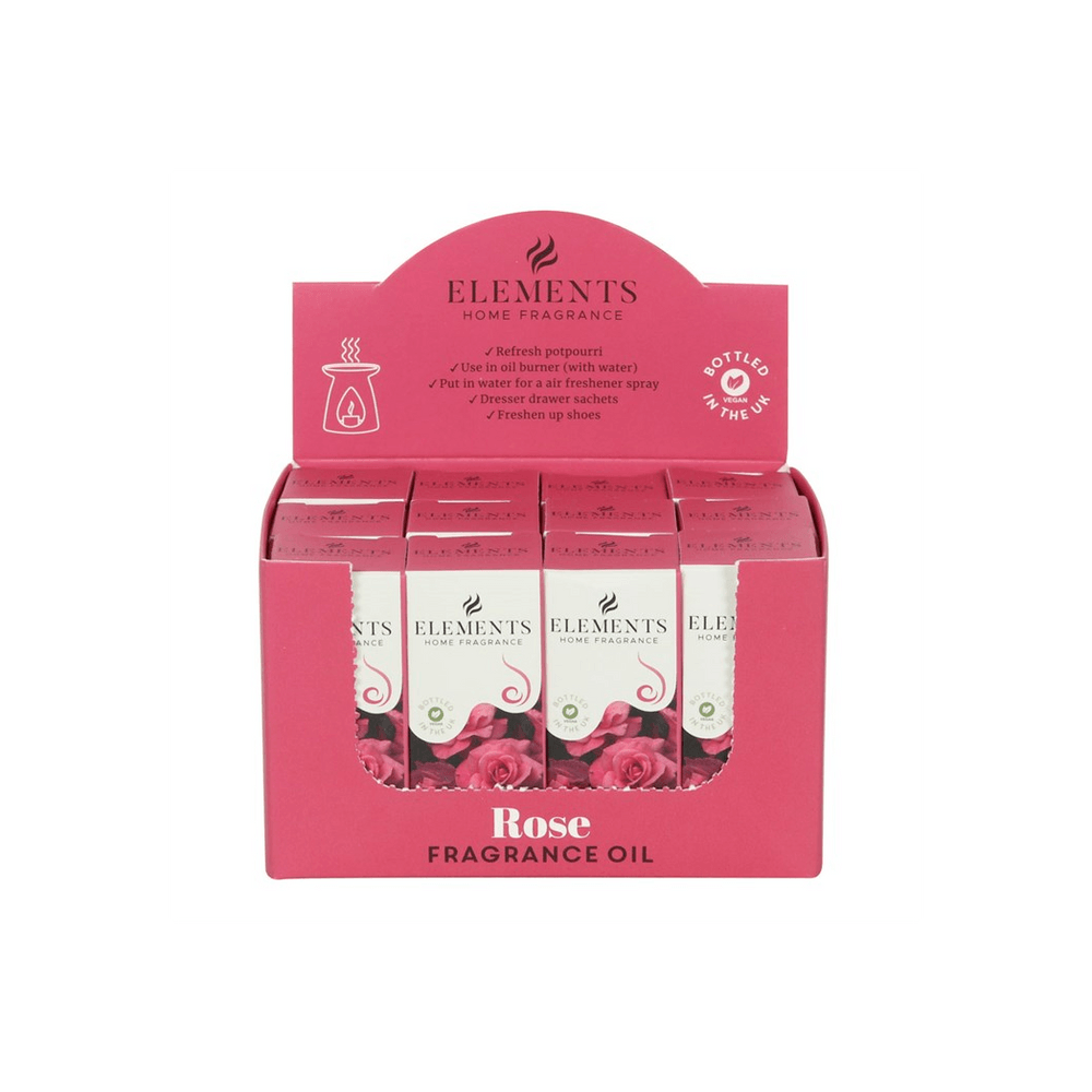 Set of 12 Elements Rose Fragrance Oils - DuvetDay.co.uk