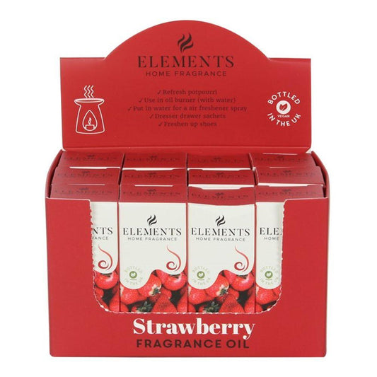 Set of 12 Elements Strawberry Fragrance Oils - DuvetDay.co.uk