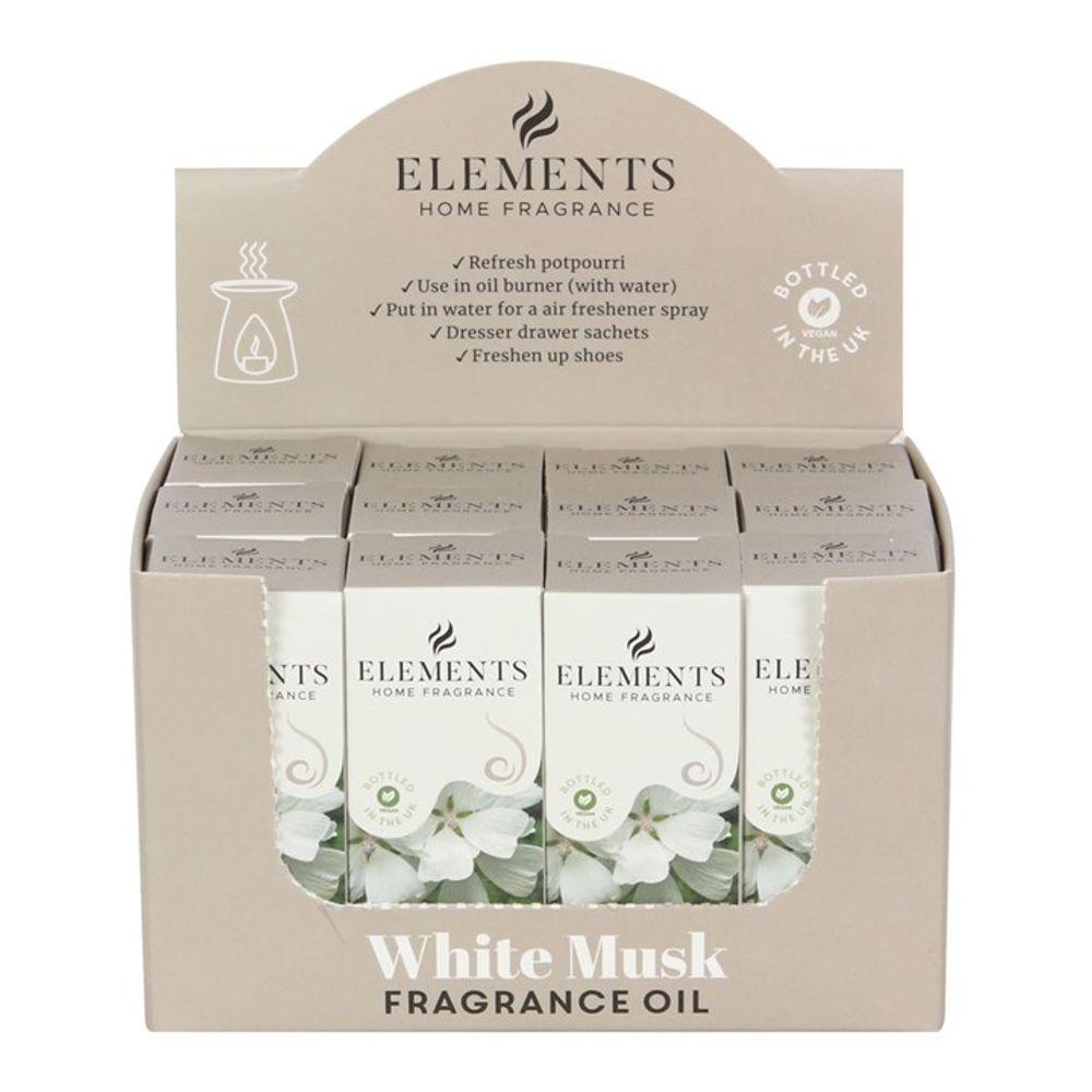 Set of 12 Elements White Musk Fragrance Oils - DuvetDay.co.uk