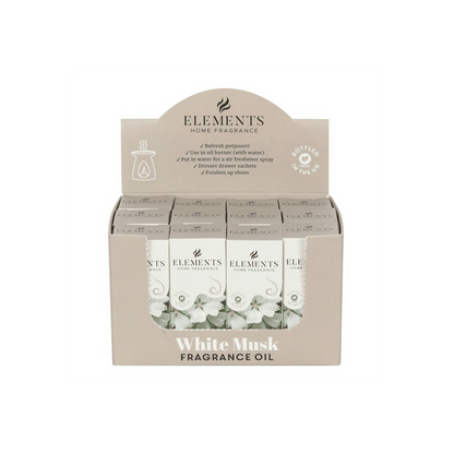 Set of 12 Elements White Musk Fragrance Oils - DuvetDay.co.uk