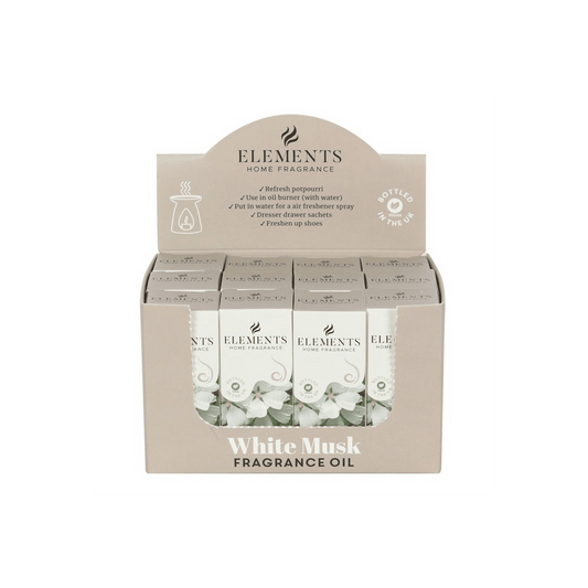 Set of 12 Elements White Musk Fragrance Oils - DuvetDay.co.uk