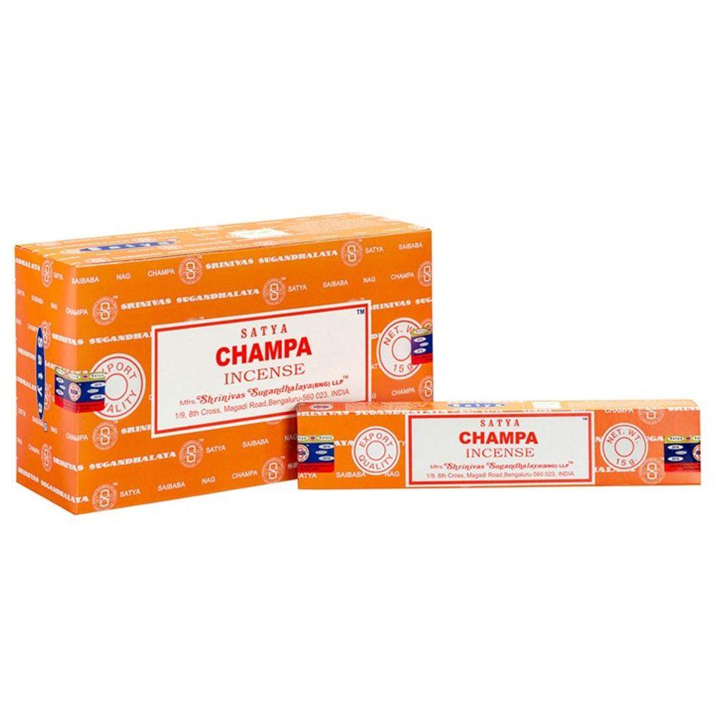 Set of 12 Packets of Champa Incense Sticks by Satya - DuvetDay.co.uk
