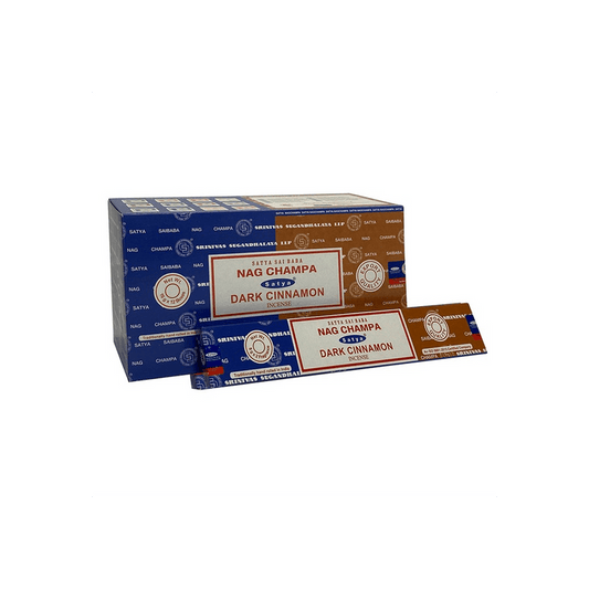 Set of 12 Packets of Combo Satya Incense - Nag Champa Dark Cinnamon - DuvetDay.co.uk
