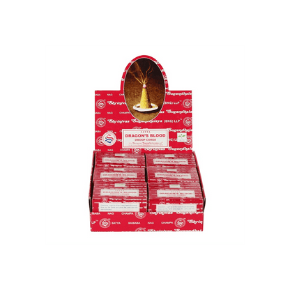 Set of 12 Packets of Dragon's Blood Dhoop Cones by Satya - DuvetDay.co.uk